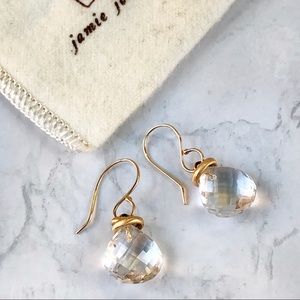 Jamie Joseph White Topaz & 14k Earrings